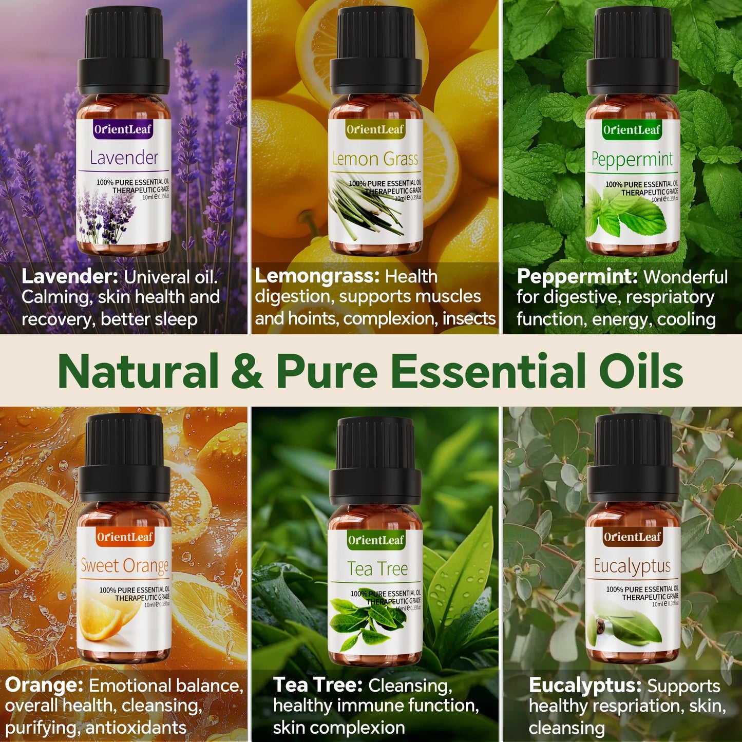 Essential Oils Sets, 100% Pure Essential Oil for Diffuser, Aromatherapy, Sleep, Massage & DIY, Mother'S Day Gift Sets for Women with Greeting Card