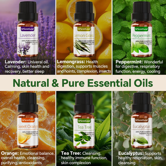 Essential Oils Sets, 100% Pure Essential Oil for Diffuser, Aromatherapy, Sleep, Massage & DIY, Mother'S Day Gift Sets for Women with Greeting Card