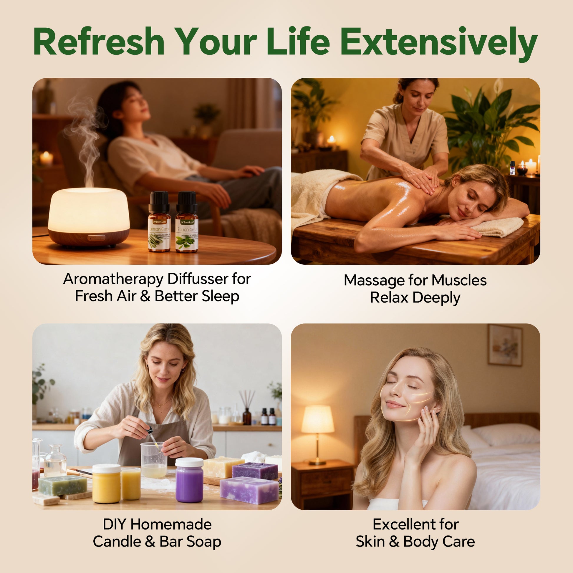 Essential Oils Sets, 100% Pure Essential Oil for Diffuser, Aromatherapy, Sleep, Massage & DIY, Mother'S Day Gift Sets for Women with Greeting Card